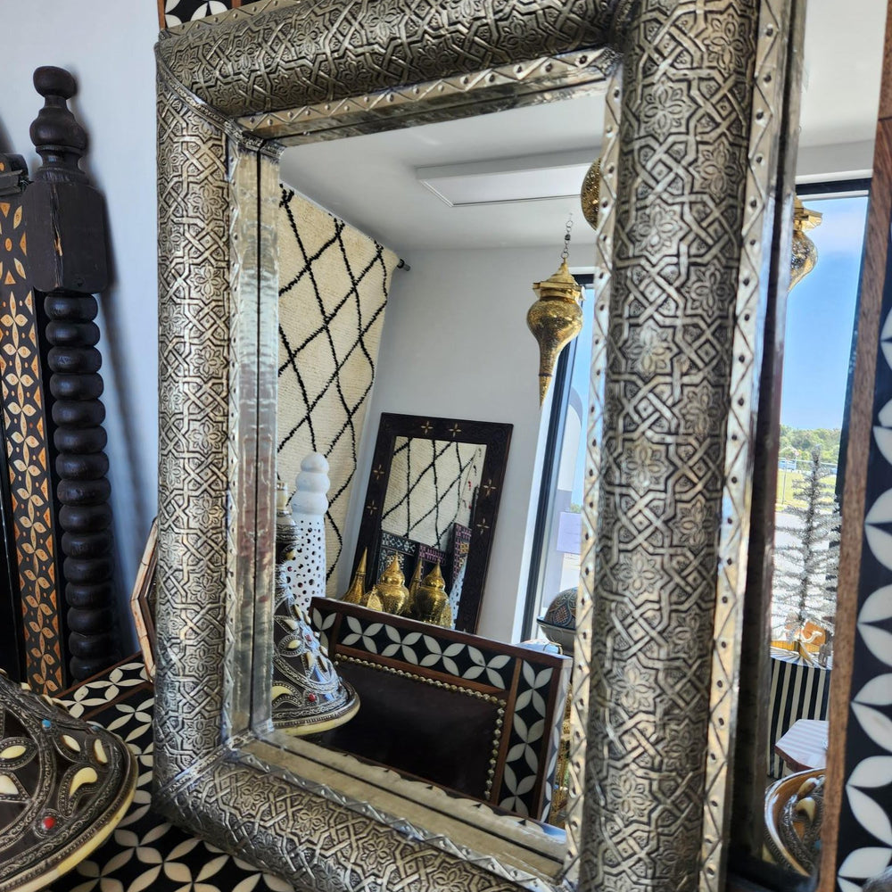 Miriam Silver Moroccan Mirror (Alhambra)