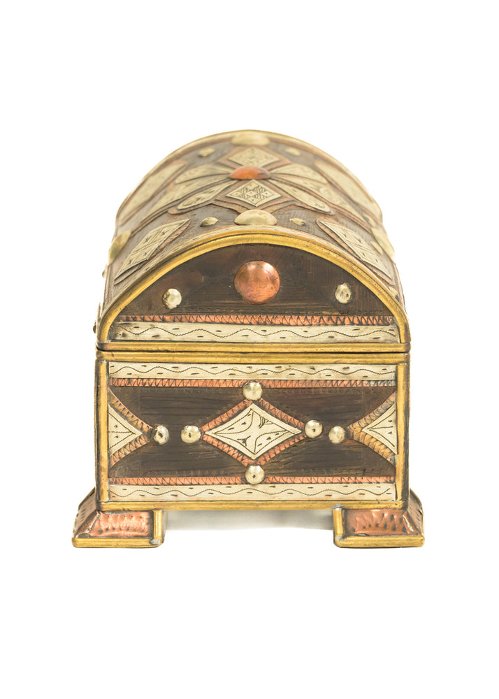 
                      
                        Wood and Brass Moroccan Treasure Box
                      
                    