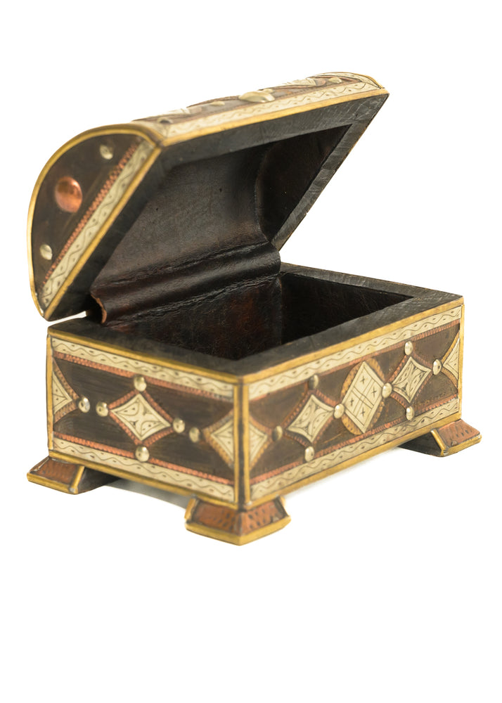 
                      
                        Wood and Brass Moroccan Treasure Box
                      
                    